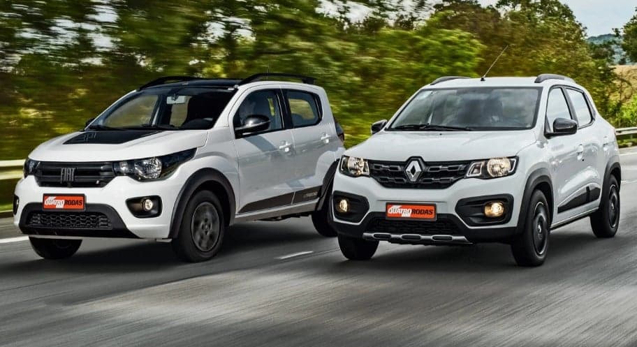 Renault Kwid e Fiat Mobi: Carro vai ficar mais barato (Foto: Reprodução / Internet) Renault Kwid e Fiat Mobi: Carro vai ficar mais barato (Foto: Reprodução / Internet)