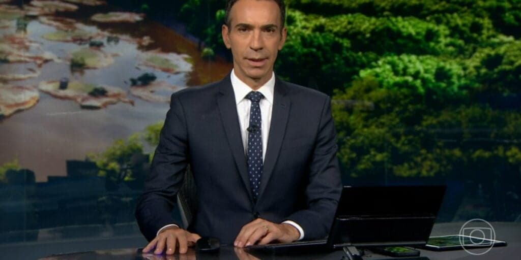 Sem Bonner, César Tralli surge no Jornal Nacional e confirma tragédia com morte: "Mais um corpo''