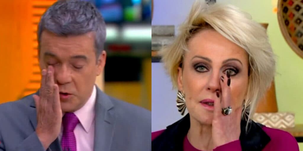 No mesmo dia, Roberto Kovalick e Ana Maria não se contêm e caem no choro com notícia recebida na Globo