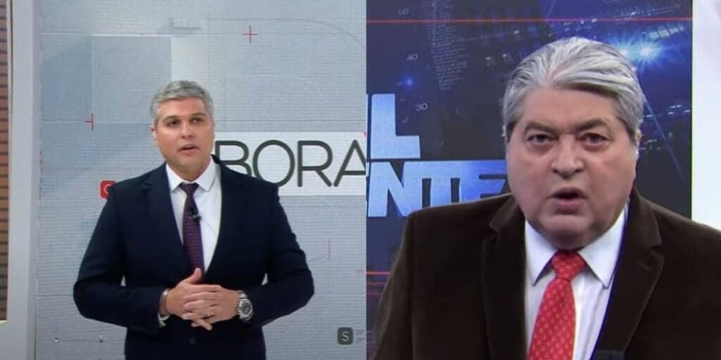Joel faz questionamento à equipe, vê estúdio fazer silêncio e Datena "invade" jornal: "Isso é um absurdo"