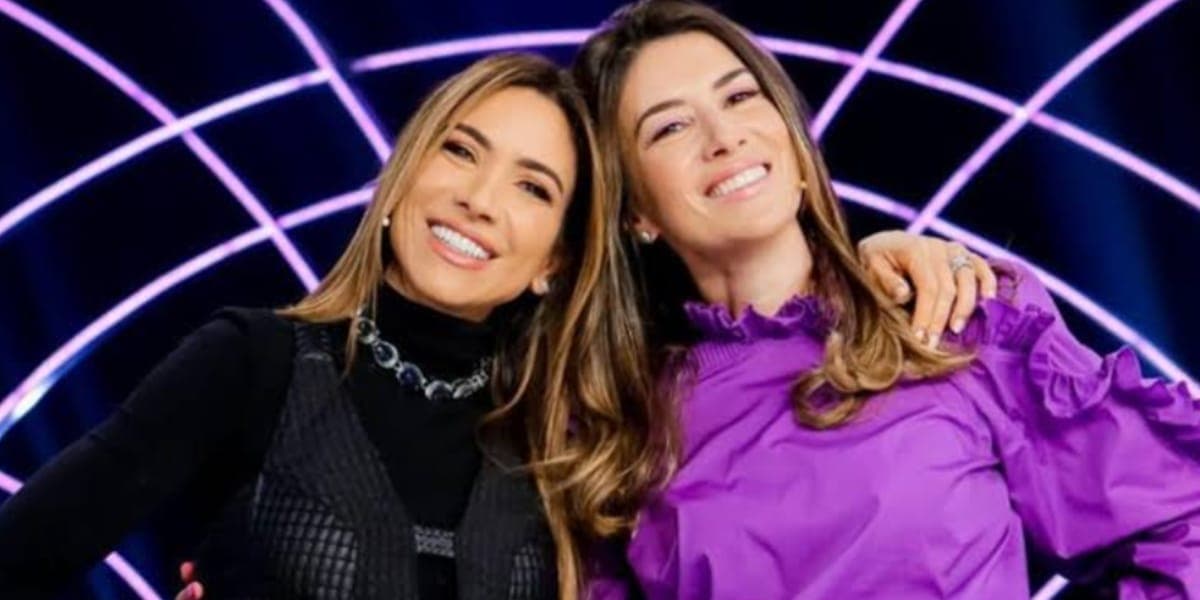 Patrícia Abravanel e Rebeca Abravanel nos estúdios da emissora (Reprodução: SBT)