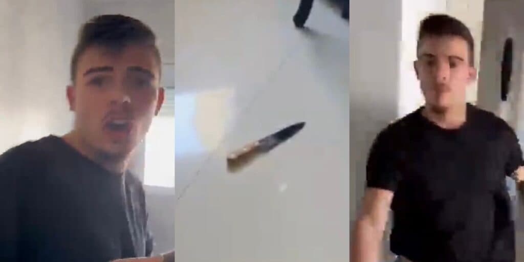 Grave: Vídeo mostra briga de Thomaz Costa e Tati Zaqui com facão; B.O foi registrado em delegacia