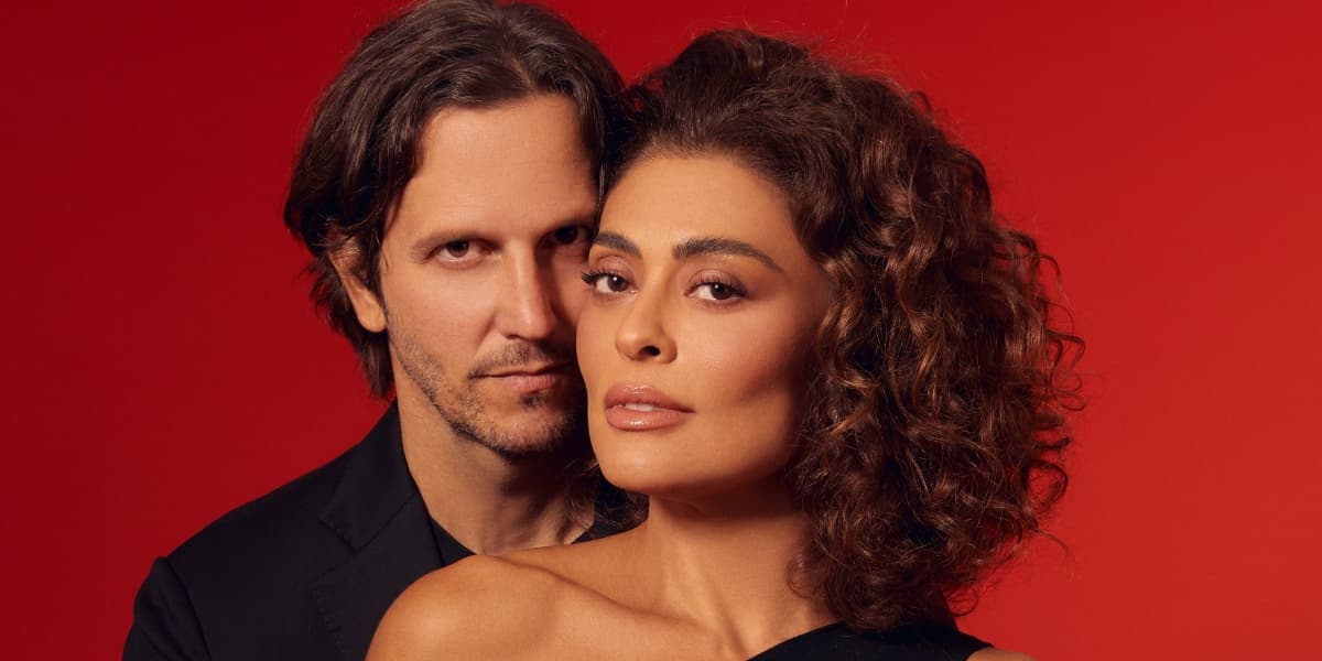 Vladimir Brichta e Juliana Paes em foto promocional da concorrência (Foto: Divulgação/Netflix)
