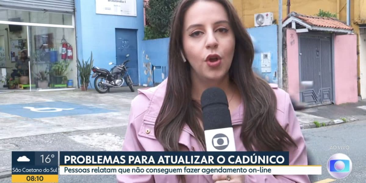 Carol Lanelli durante o Bom Dia São Paulo (Foto: Reprodução / Globo)