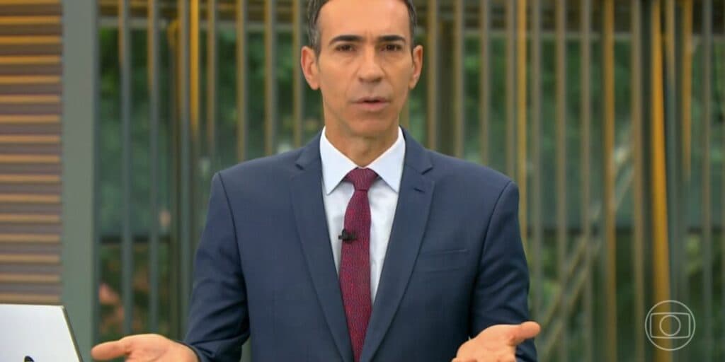 César Tralli entrega bastidores da Globo ao vivo no JH e confirma notícia: "Tenta queimar uma pessoa"