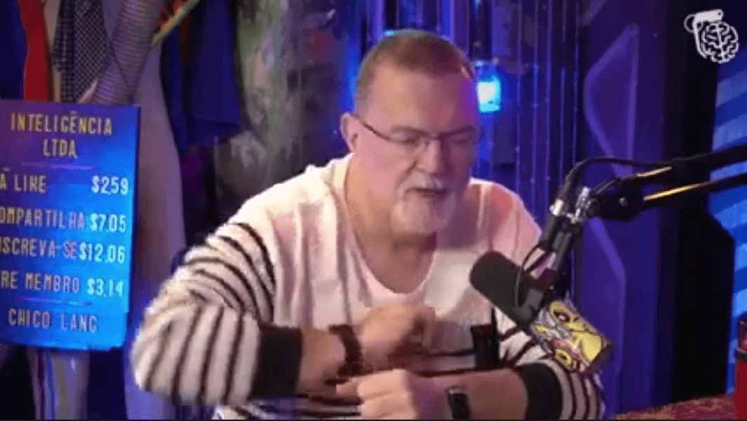 Chico Lang no podcast 'Inteligência Ltda' (Foto: Reprodução/ Internet)