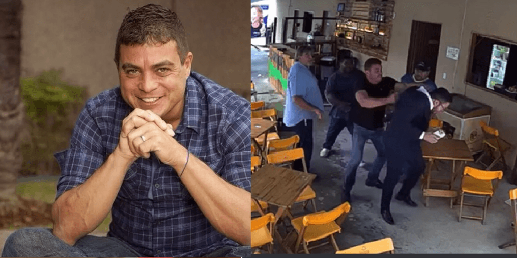Sequência de socos e barraco: Dhomini, ex-BBB agride dono de bar e imagens chocam público