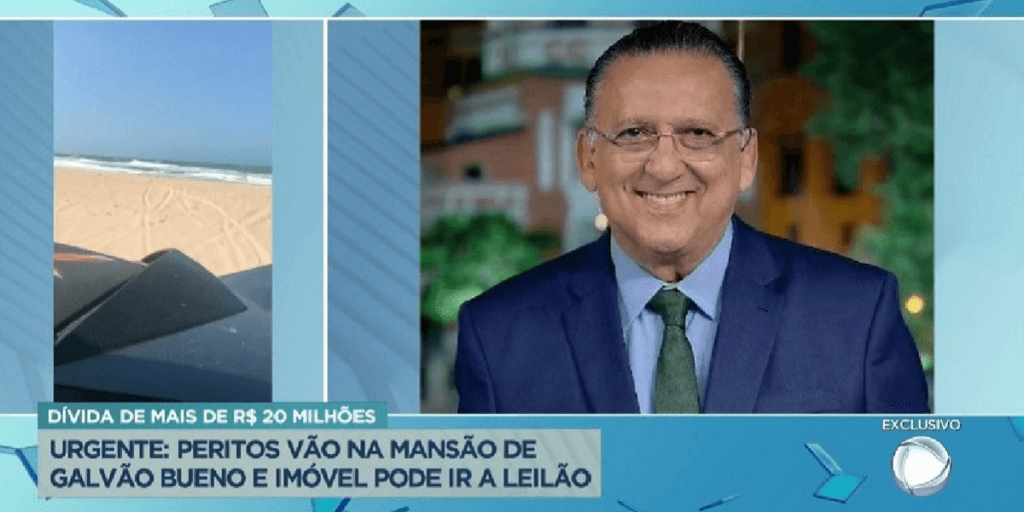 Penhora de mansão: Gottino revela dívida de 20 milhões de Galvão Bueno e equipe do narrador rebate