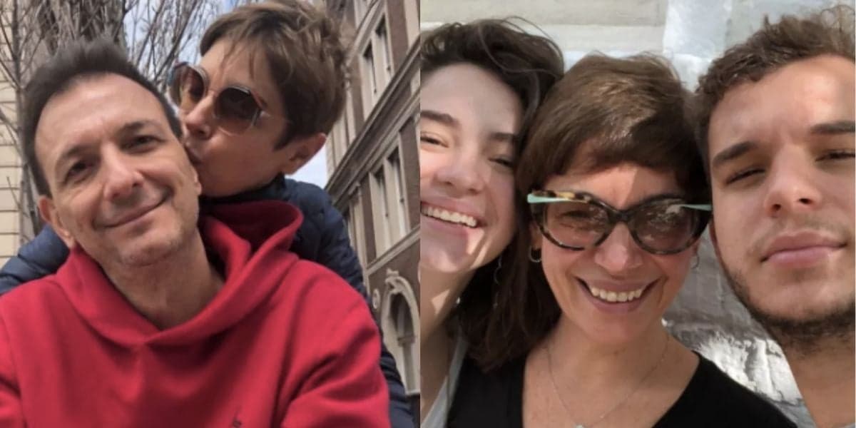 Renata Lo Prete com marido, Melchiades Filho, e filhos, Joaquim e Antônia (Foto: Reprodução / Instagram) 