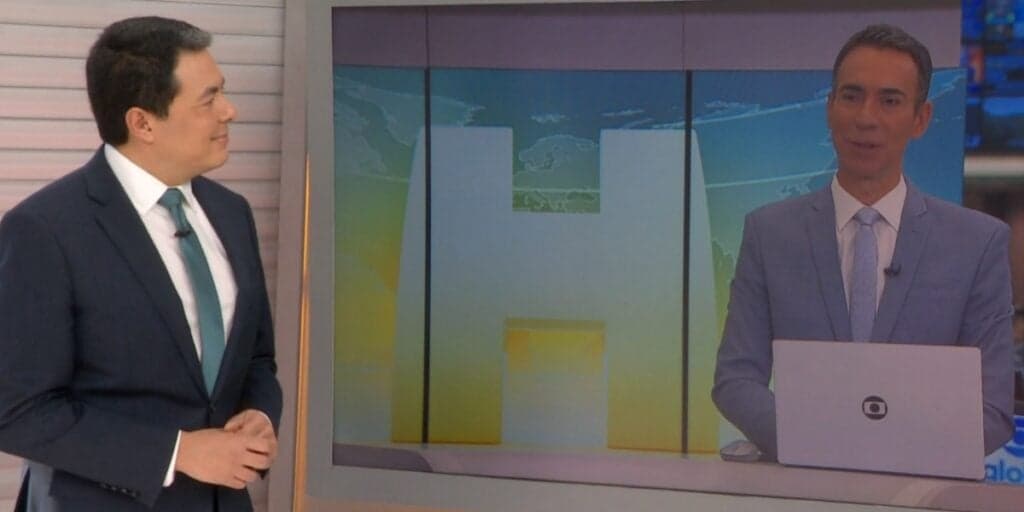 César Tralli interrompe jornal, manda recado ao vivo na cara de Alan Severiano e expõe: "Você é um sujeito"