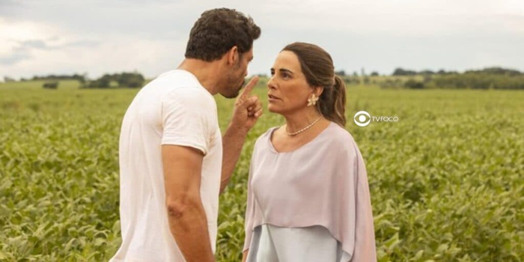 Bomba em Terra e Paixão - Para proteger Aline, Caio ameaça colocar Irene atrás das grades: "Chega de maldade"