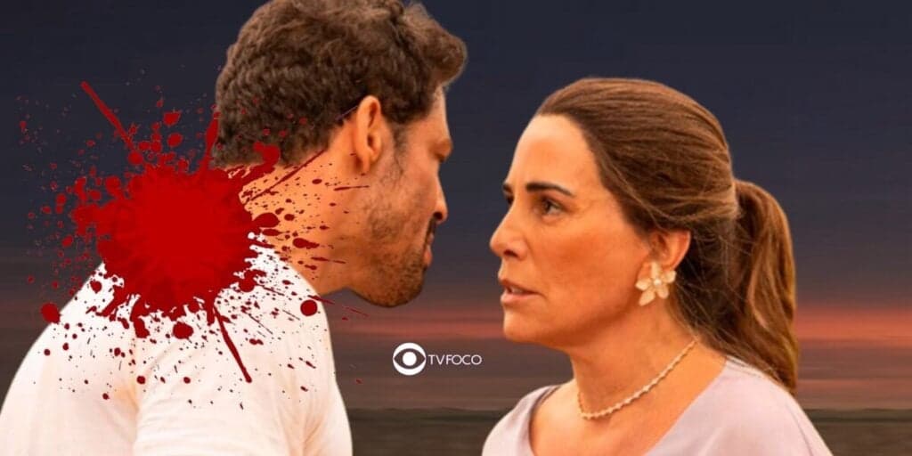 Luto em Terra e Paixão - Irene surta, parte para cima de Caio e decide matar personagem