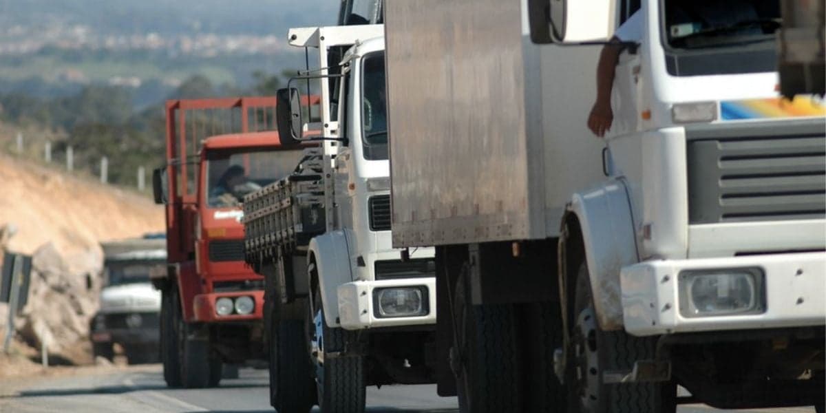 Caminhões em estrada (Foto: Reprodução / Internet)
