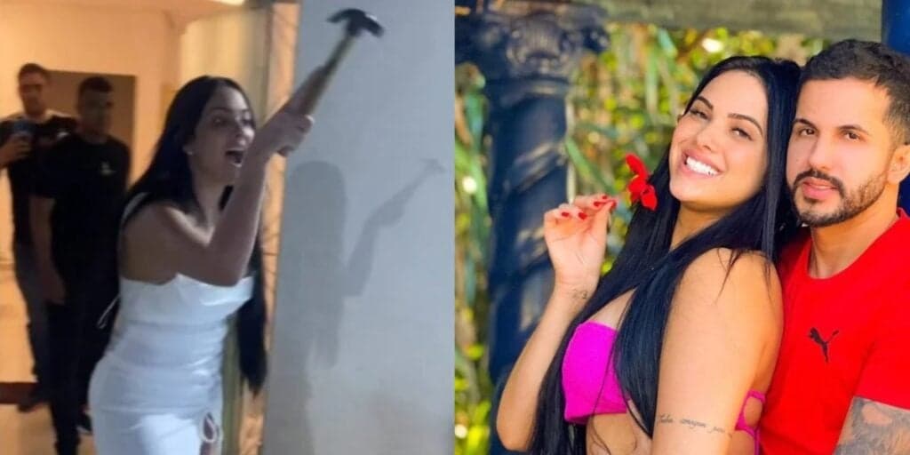 Escândalo! Emily Garcia invade casa do ex-marido com martelo na mão e arma barraco