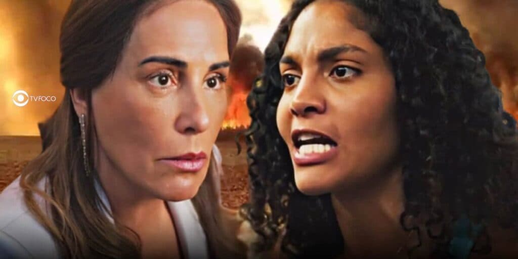 Fogo em Terra e Paixão - Na força do ódio, Irene provoca incêndio nas terras de Aline para vingar a morte de Daniel