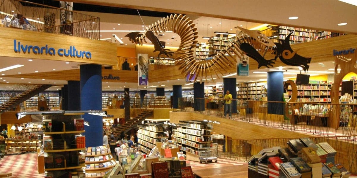Livraria Cultura da Avenida Paulista, um dos grandes pontos de venda da cidade (Reprodução: Internet)