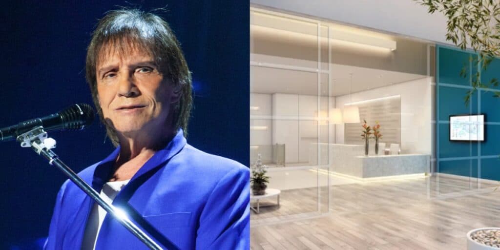 Sala enorme, hall de luxo e fachada de vidro: O apartamento absurdo e discreto de Roberto Carlos