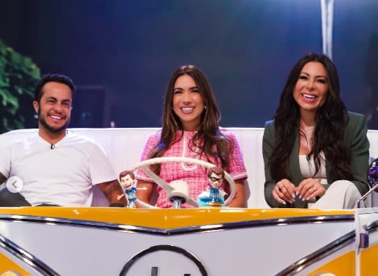 Thammy Miranda e Andressa Ferreira bateram um papo com Patricia Abravanel (Foto: SBT)