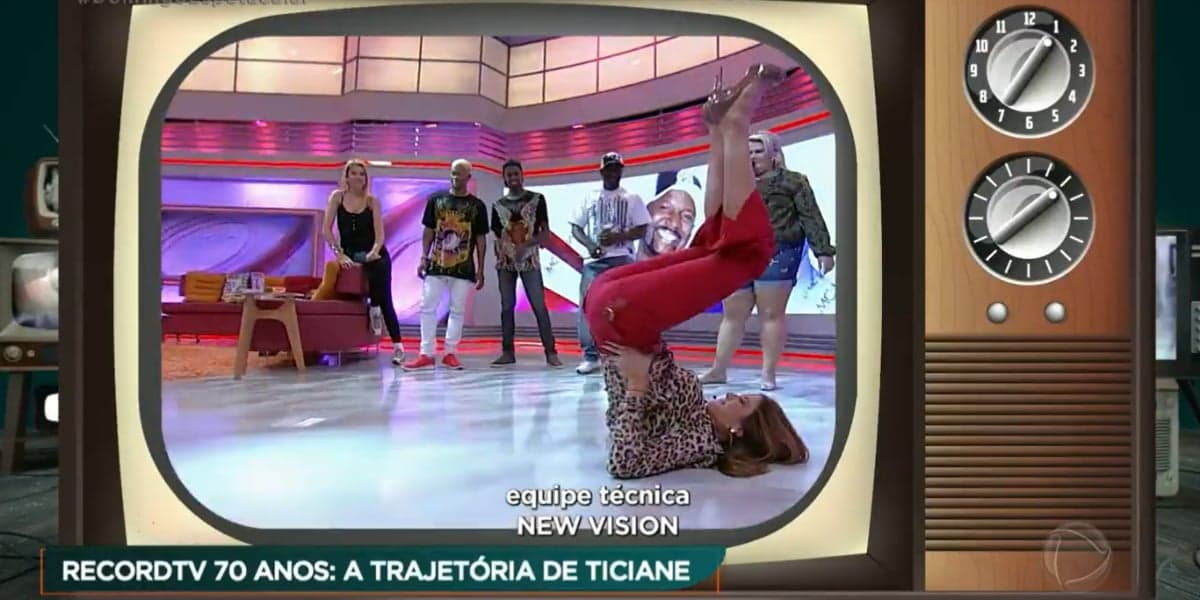Ticiane Pinheiro recorda o dia que fez quadradinho de 8 no Programa da Tarde (Foto: Record)