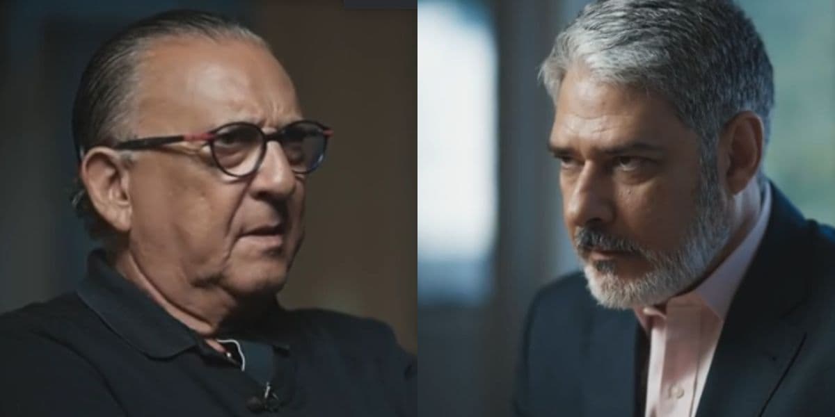 Galvão Bueno e William Bonner no documentário Olha o Que Ele Fez (Foto: Reprodução / GloboPlay) 