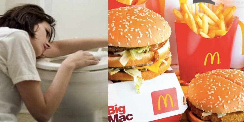 Horror: Mulher morde sanduíche do McDonald’s e fica em estado de choque com o que tinha dentro