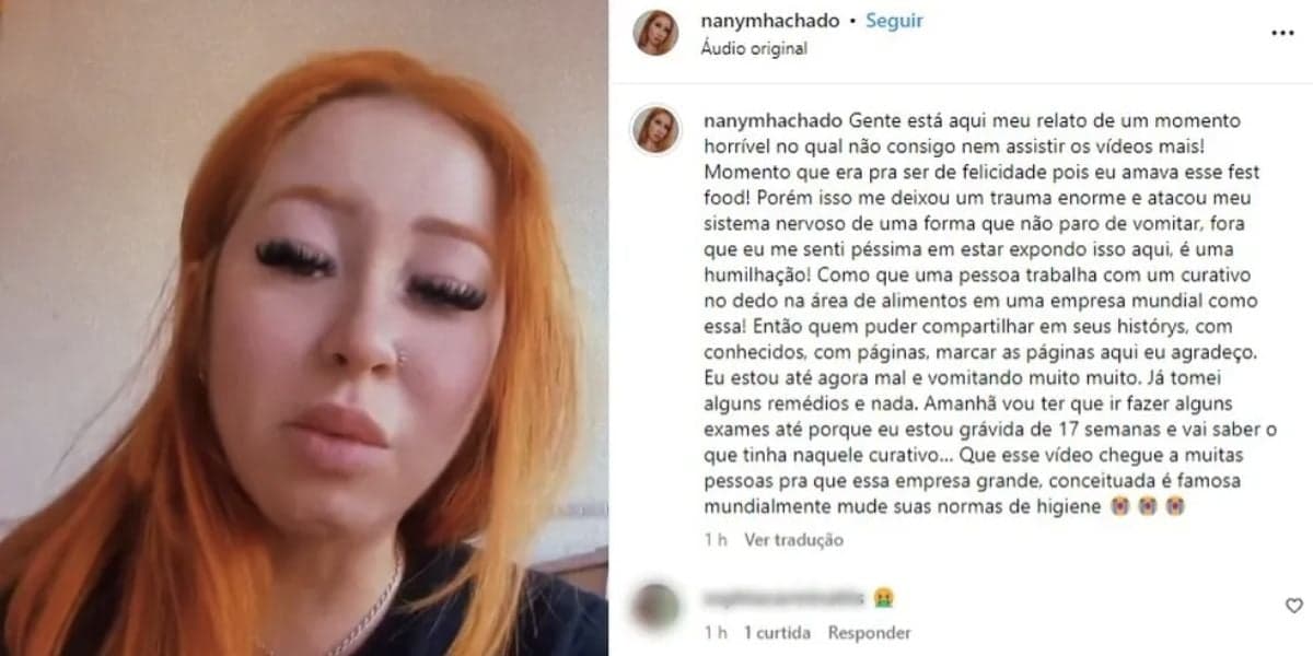 Influenciadora expõe McDonald's (Foto: Reprodução / Instagram)