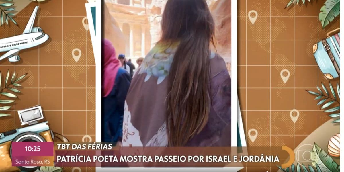 Viagem de Patrícia Poeta (Foto: Reprodução / Encontro da Globo) 