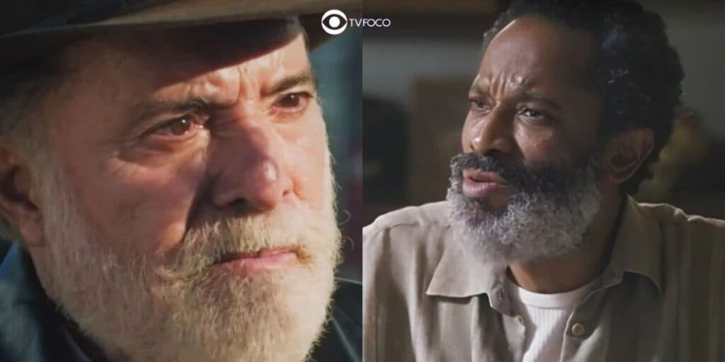 Terra e Paixão - Após forjar a prisão do rival, Gentil peita Antônio: "Vai me matar"