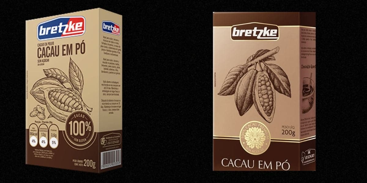 Cacau em Pó da Bretzke que está em uma interdição cautelar pela Anvisa (Reprodução: Montagem TV Foco)