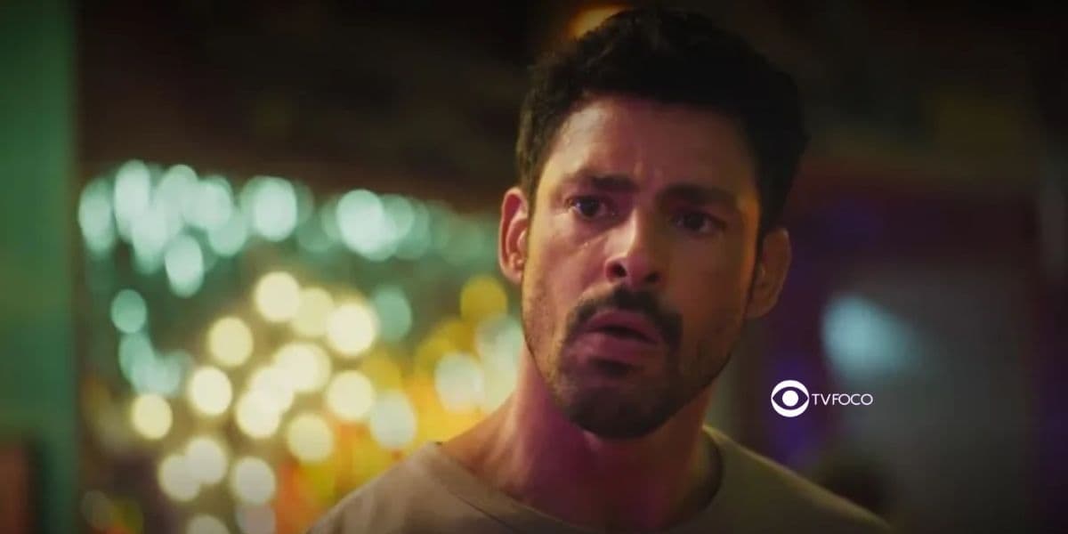 Caio (Cauã Reymond) na novela Terra e Paixão (Foto: Reprodução / Globo / Montagem TV Foco)