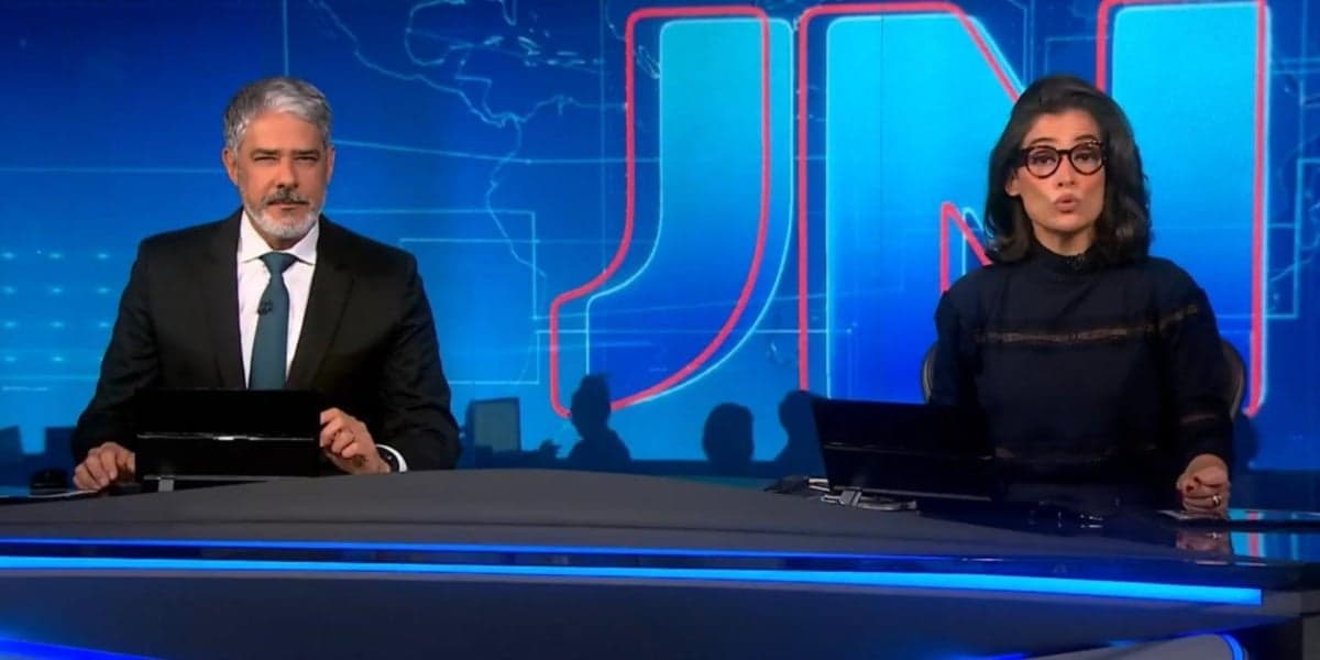 William Bonner e Renata Vasconcellos elevaram audiência do "Jornal Nacional" (Foto: Reprodução/TV Globo)