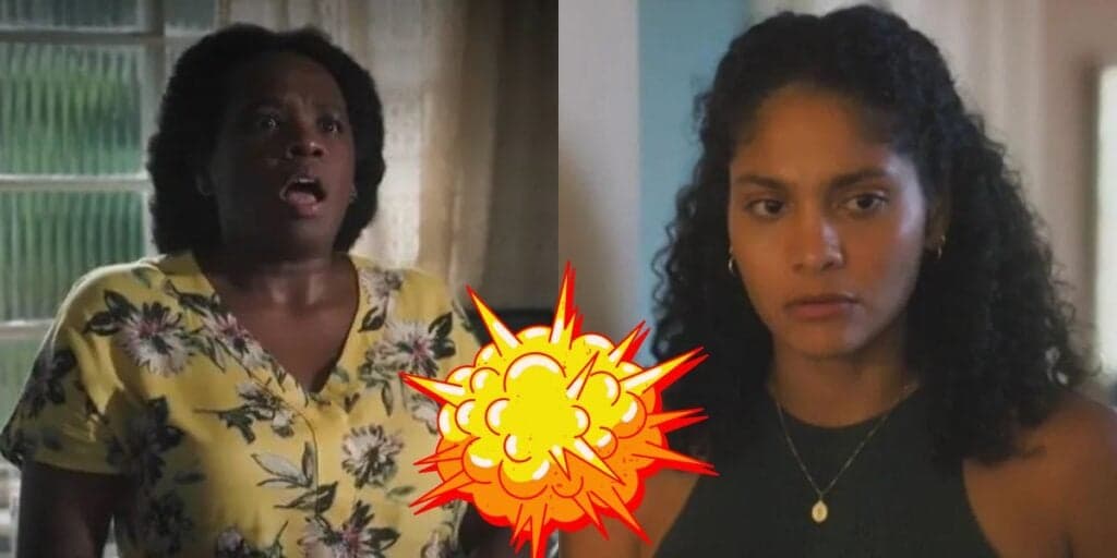 Terra e Paixão - Jussara perde o chão com o que descobre de Caio e expõe tudo à Aline: "Nesse rapaz"