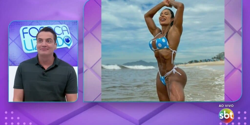 Leo Dias, ao vivo no SBT, expõe ter recebido calcinha menstruada de Gracyanne Barbosa: “Constrangido”