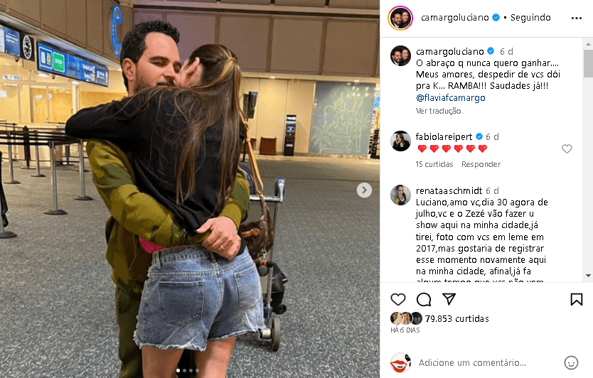 Luciano Camargo e Flávia Camargo (Foto: Reprodução/ Instagram)