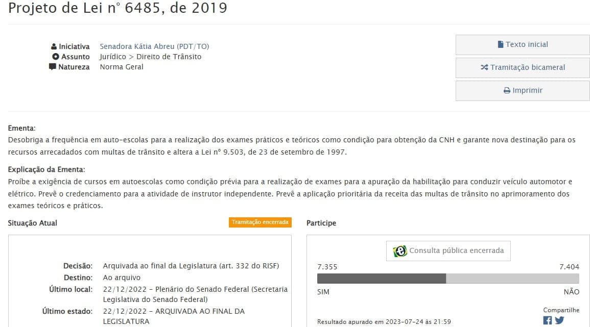 Projeto de Lei prevê que não seja mais necessário cursar autoescolas para ter CNH (Foto: Reprodução)