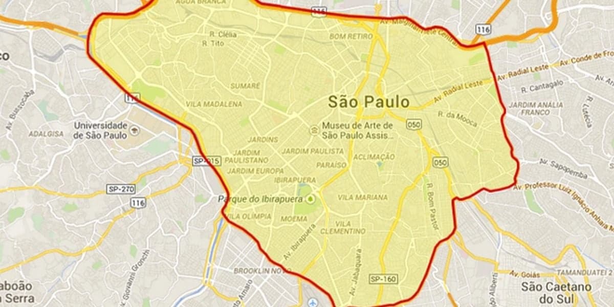 Área de rodízio de São Paulo (Reprodução: Internet)