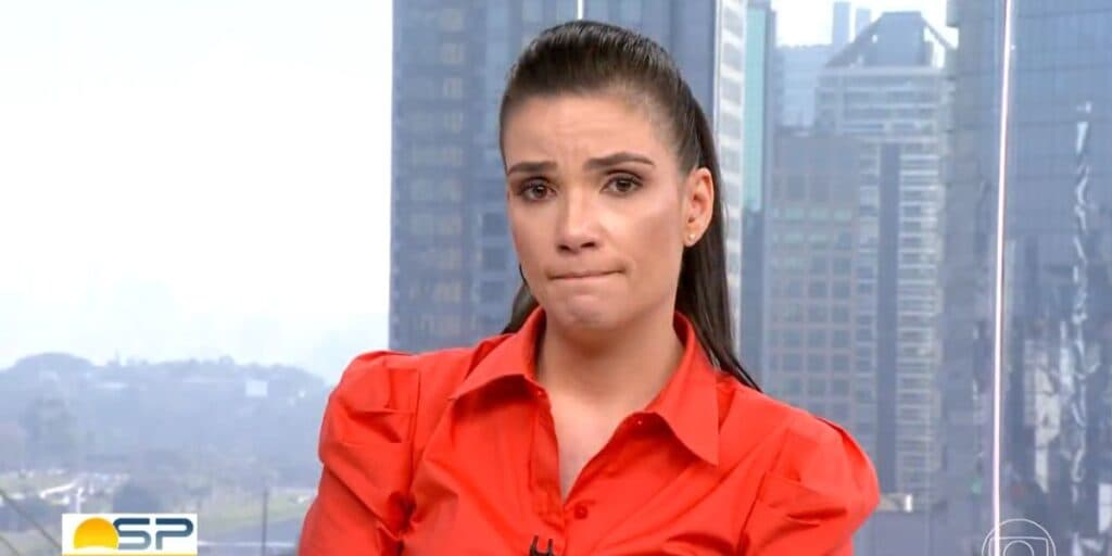 O choro de Sabina Simonato ao vivo na Globo após perder o chão com notícia: "Meu Deus do céu"