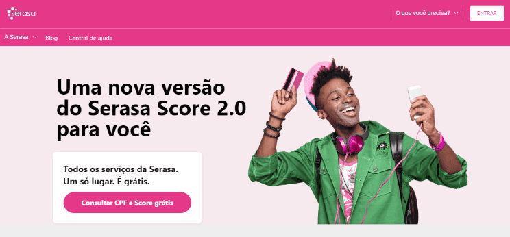 Como consultar o CPF no Serasa (Foto; Reprodução/site Serasa)