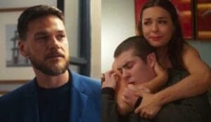 Theo, Rafa e Clara em cenas de Vai na Fé (Foto: Reprodução / Globo)