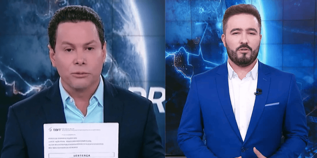O choro ao vivo de Marcão do Povo e Felipe Malta, do Primeiro Impacto, ao perderem o chão no SBT