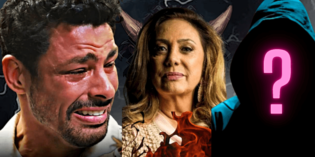 Terra e Paixão - Agatha deixa máscara cair, incorpora o diabo após encontrar Caio e faz personagem desmaiar