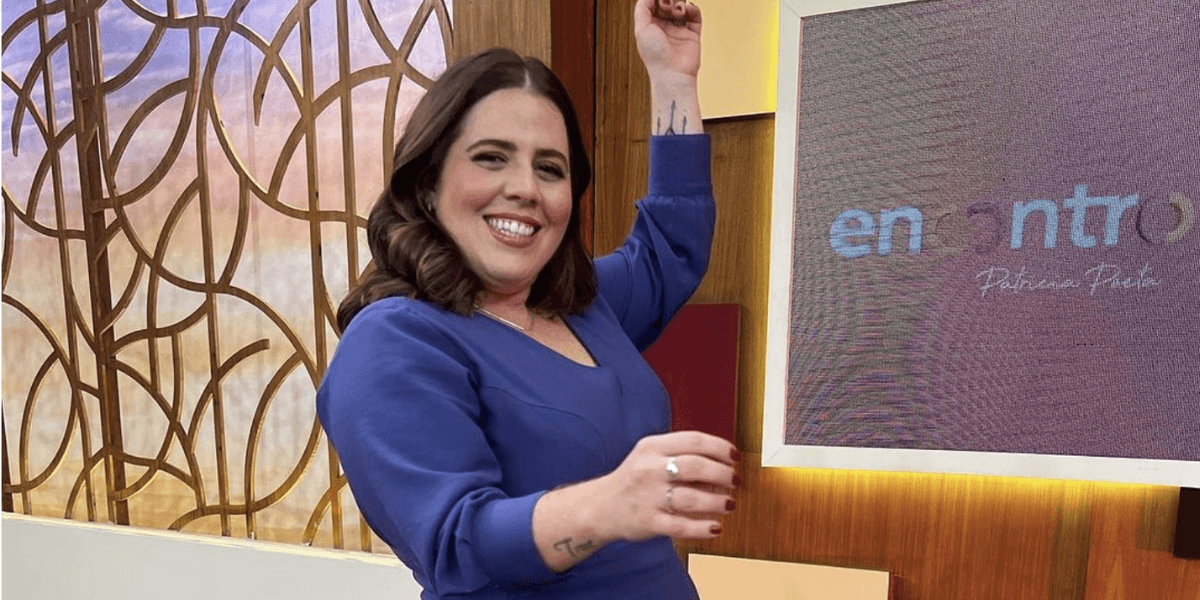 Tati Machado no Encontro (Reprodução Internet)