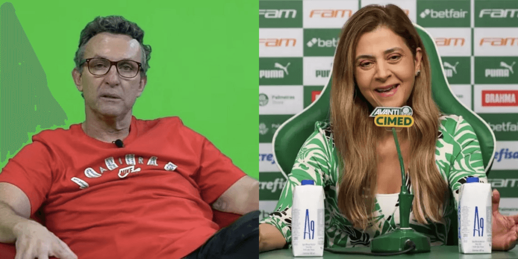 Neto paralisa programa na Band com notícia sobre Leila Pereira no Palmeiras e senta a lenha: "É uma idiotice"