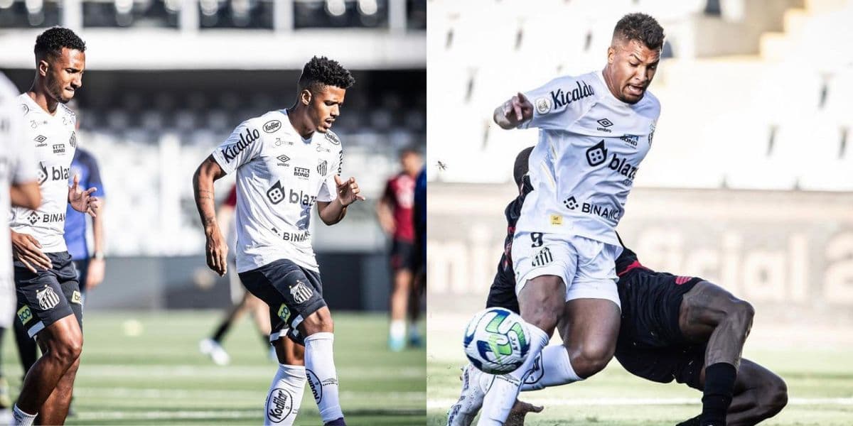 Jogadores do Santos (Foto - Montagem TV Foco).