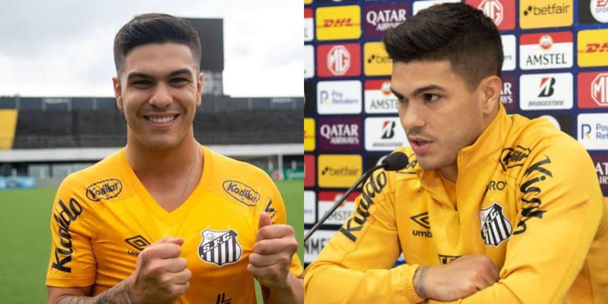Rodrigo Fernández, meia do Santos (Montagem TV Foco).