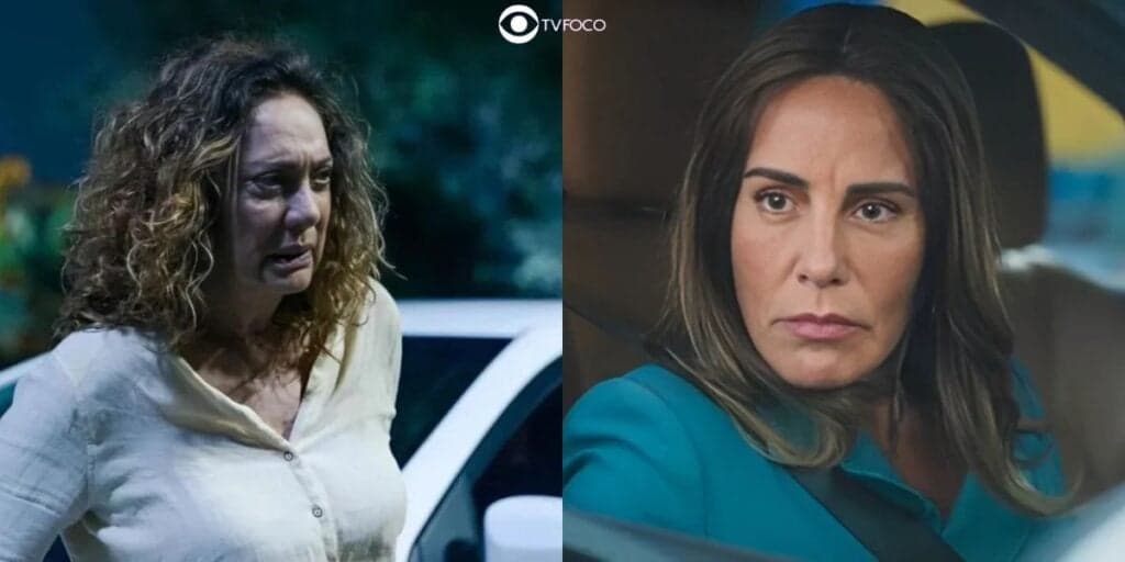 Terra e Paixão - Após novo flagra com Antônio, Irene tenta matar Agatha atropelada: "Cretina"