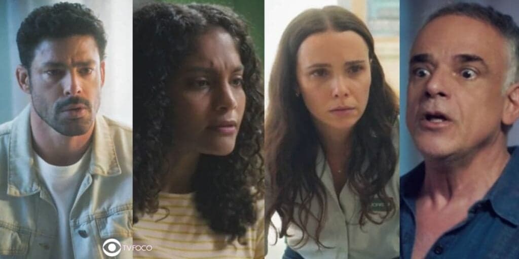 Terra e Paixão - Caio flagra Luigi em seu quarto e Aline impede surra de Lucinda e escorraça Andrade