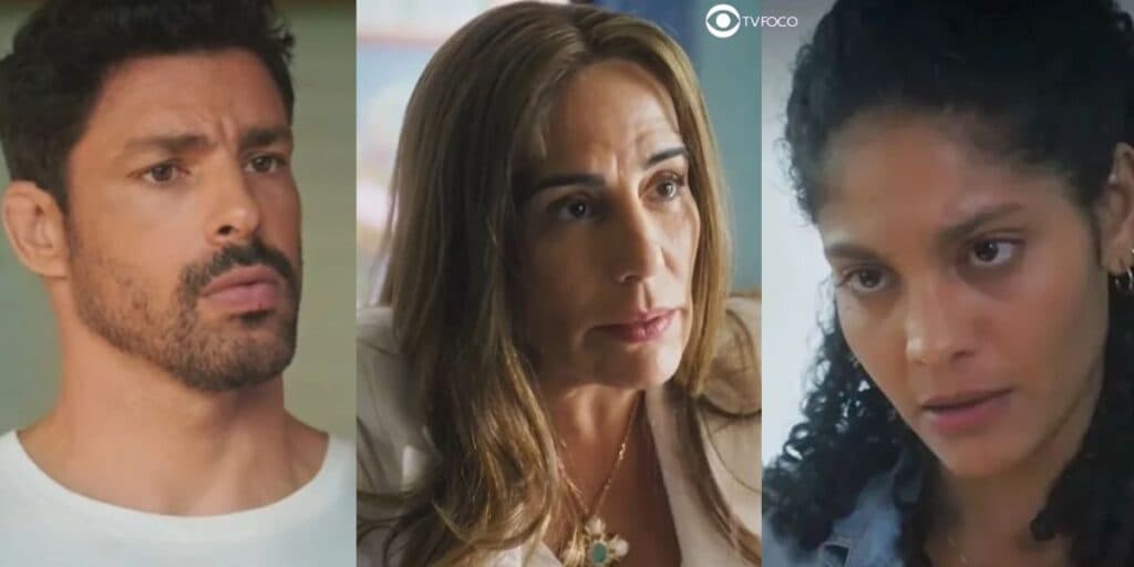 Terra e Paixão - Caio estranha atitude sórdida de Agatha, Irene ameaça Luigi e Aline cai em golpe macabro