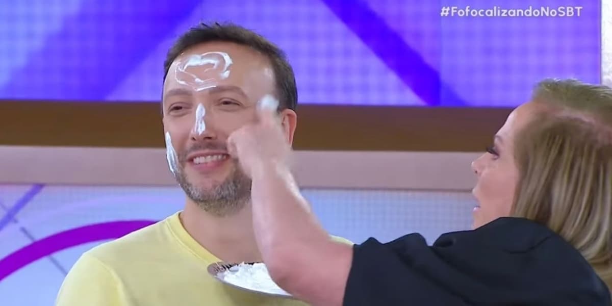 Christina Rocha e Murilo Bordoni no "Fofocalizando" (Foto: Reprodução/SBT)