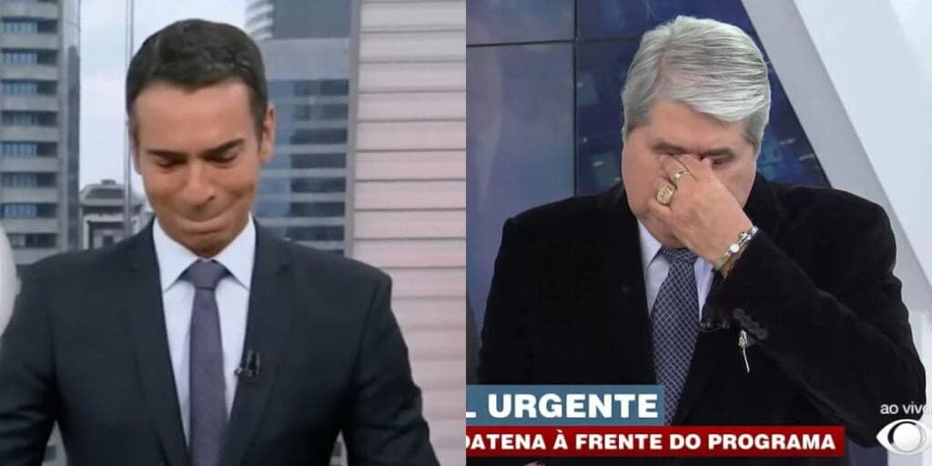 O choro de Datena e César Tralli na Band e Globo após perderem o chão com situação em jornais